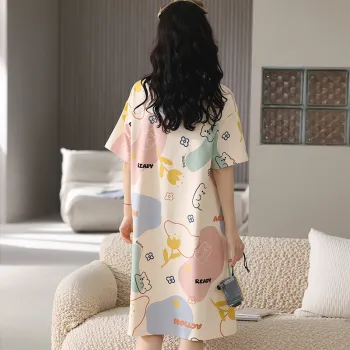 Floating Light Islands Nightgown Women's Gift Box Set Apricot