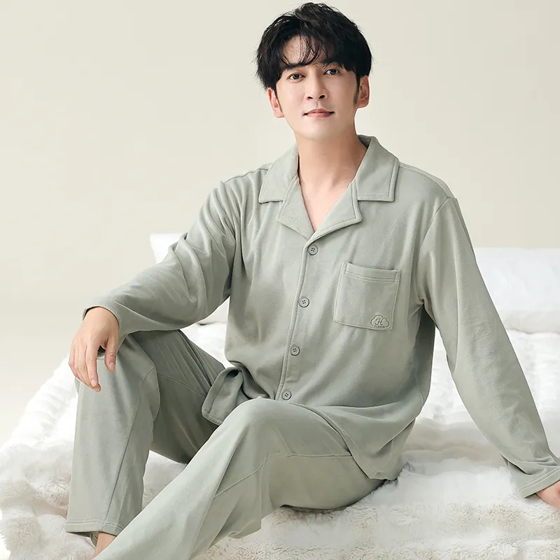 Floating Light Islands Pajama Set Men's Shopping Bag Light Gray-2