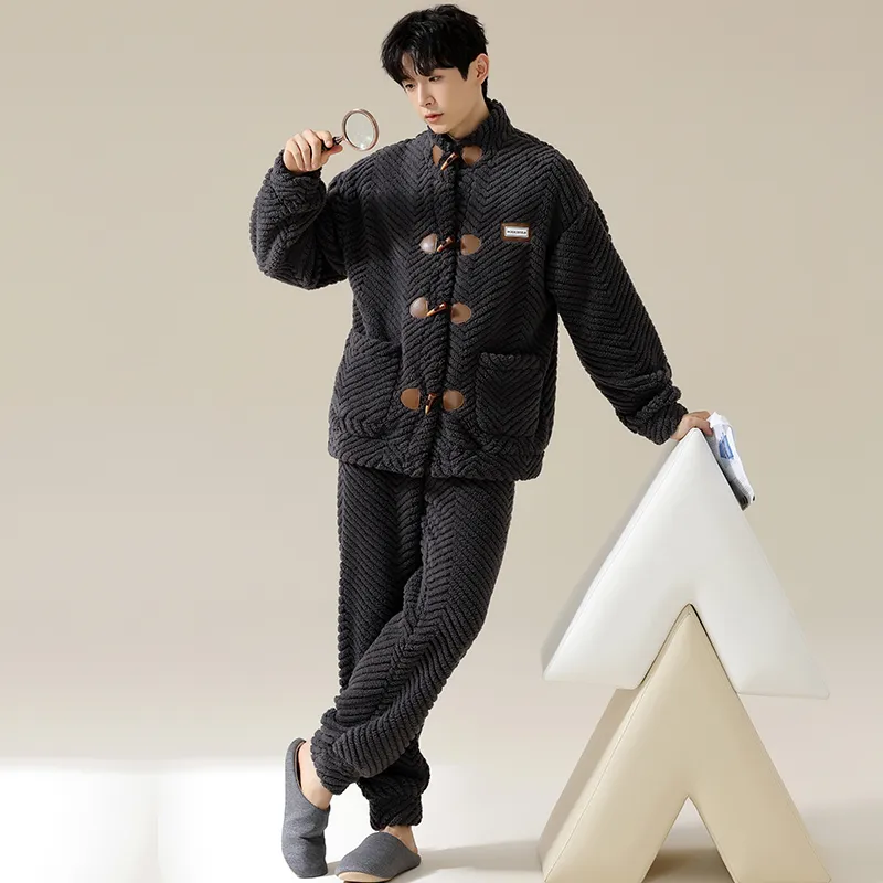 Floating light islands Men Pajama Sets-5