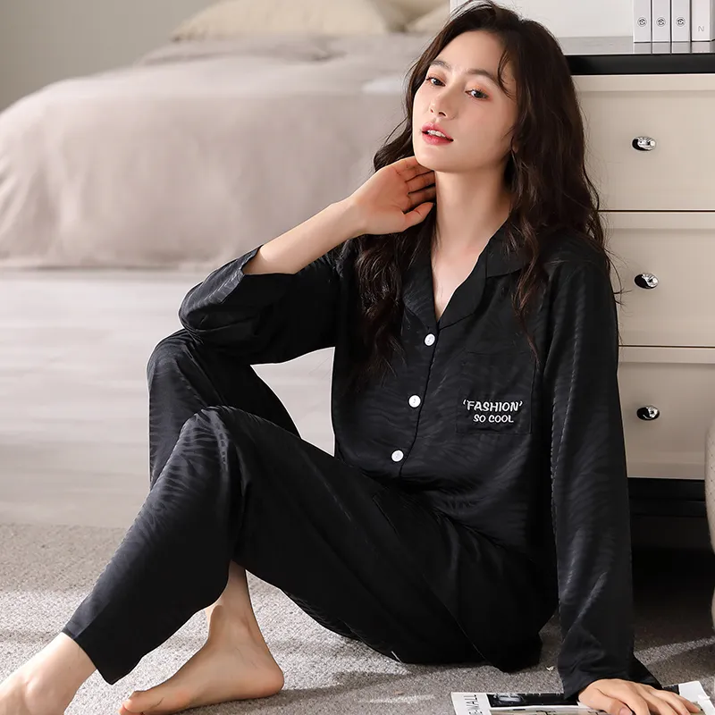 Floating Light Islands Pajama Set Women's Box Black-3