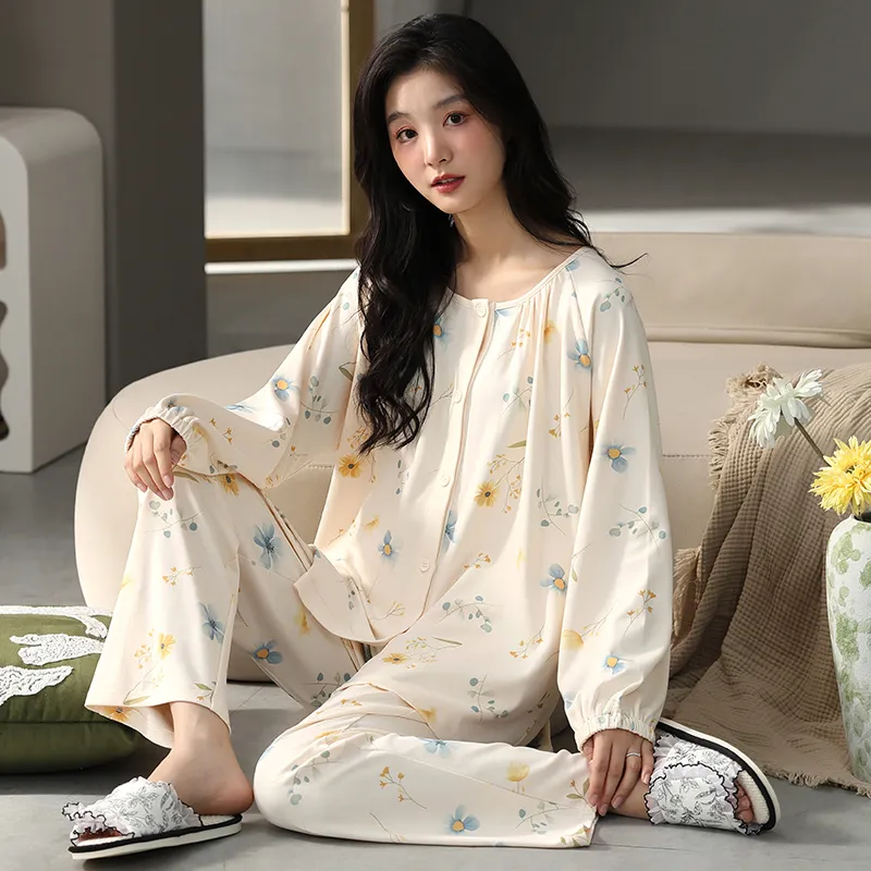 Floating Light Islands Pajama Set Women's Box Apricot-3