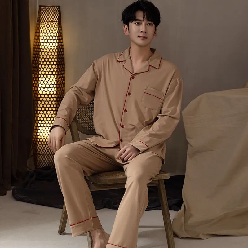 Floating Light Islands Pajama Set Men's Box Tan-2