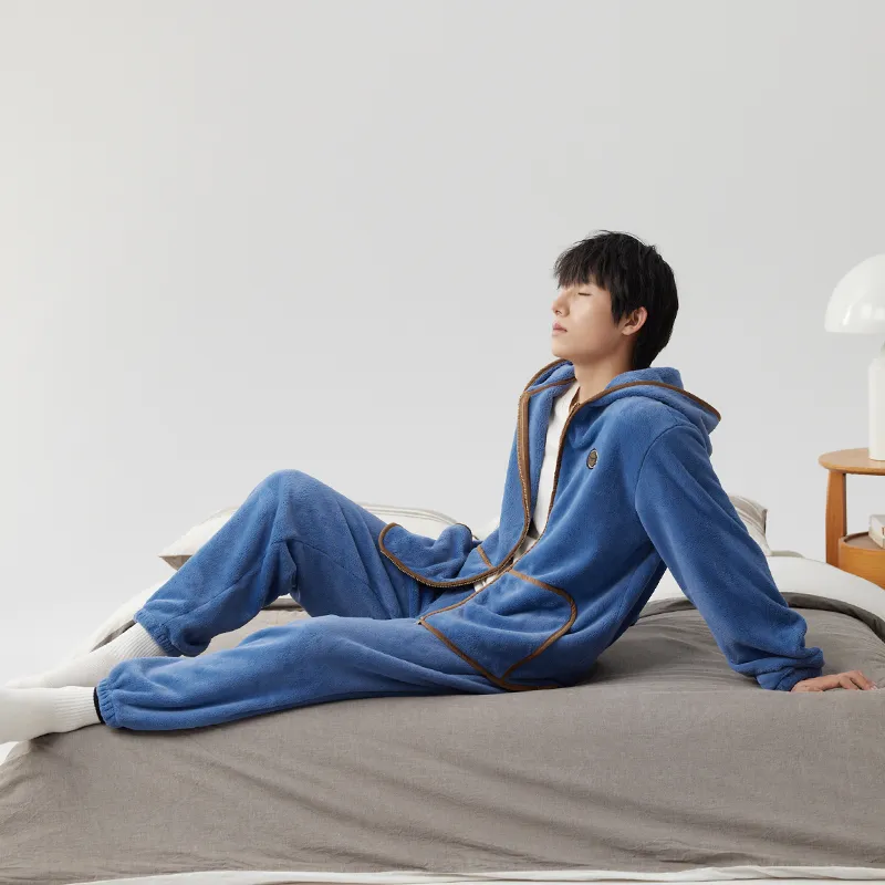Floating light islands Men Pajama Sets-5