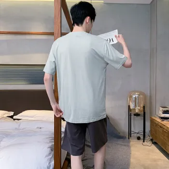 Floating Light Islands Pajama Set Men's Gift Box Set Asphalt Gray