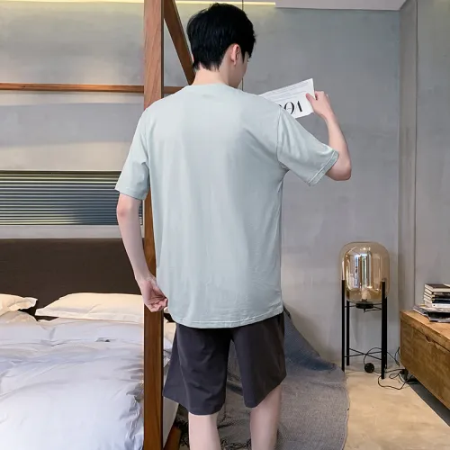 Floating Light Islands Pajama Set Men's Gift Box Set Asphalt Gray