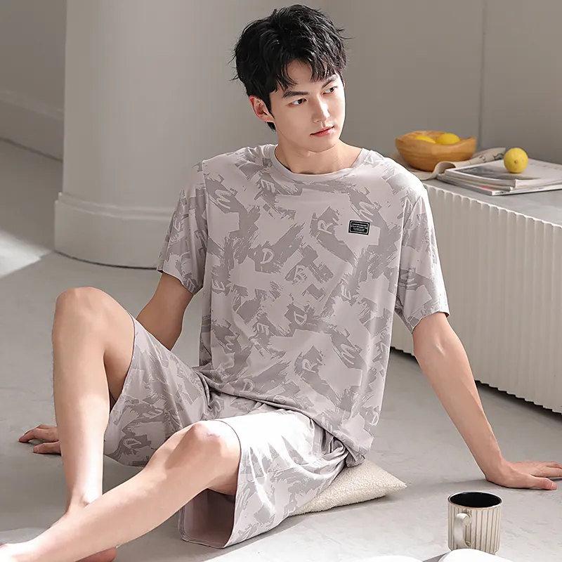 Floating Light Islands Pajama Set Men's Lotus Color-6