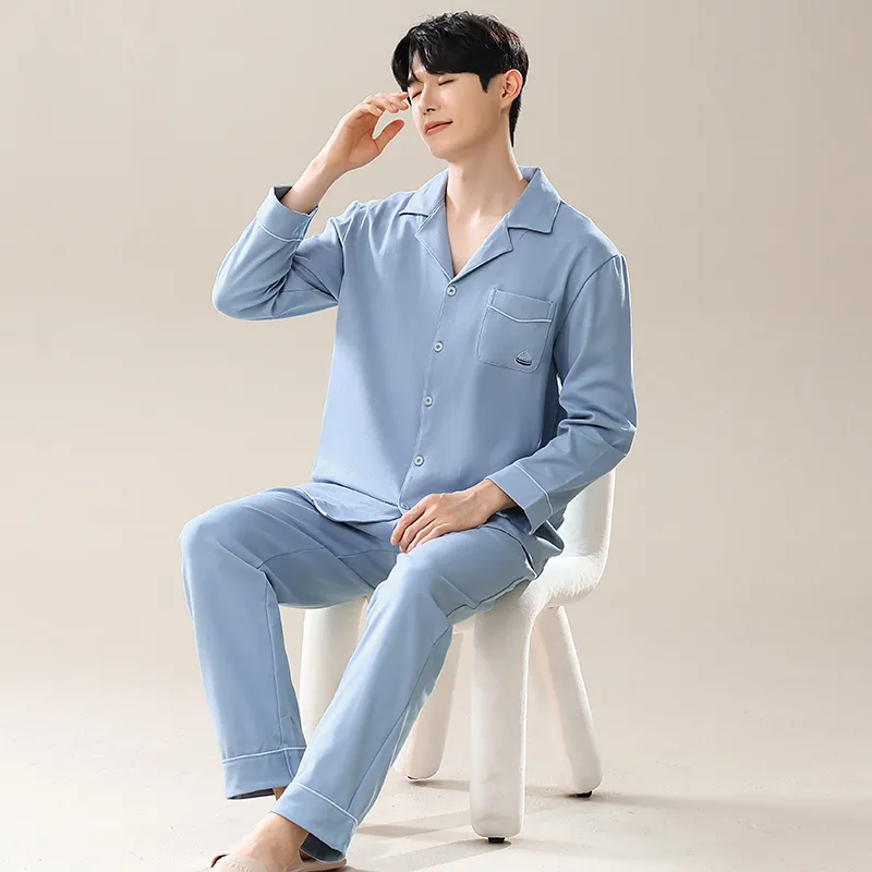 Floating light islands Men Pajama Sets-1