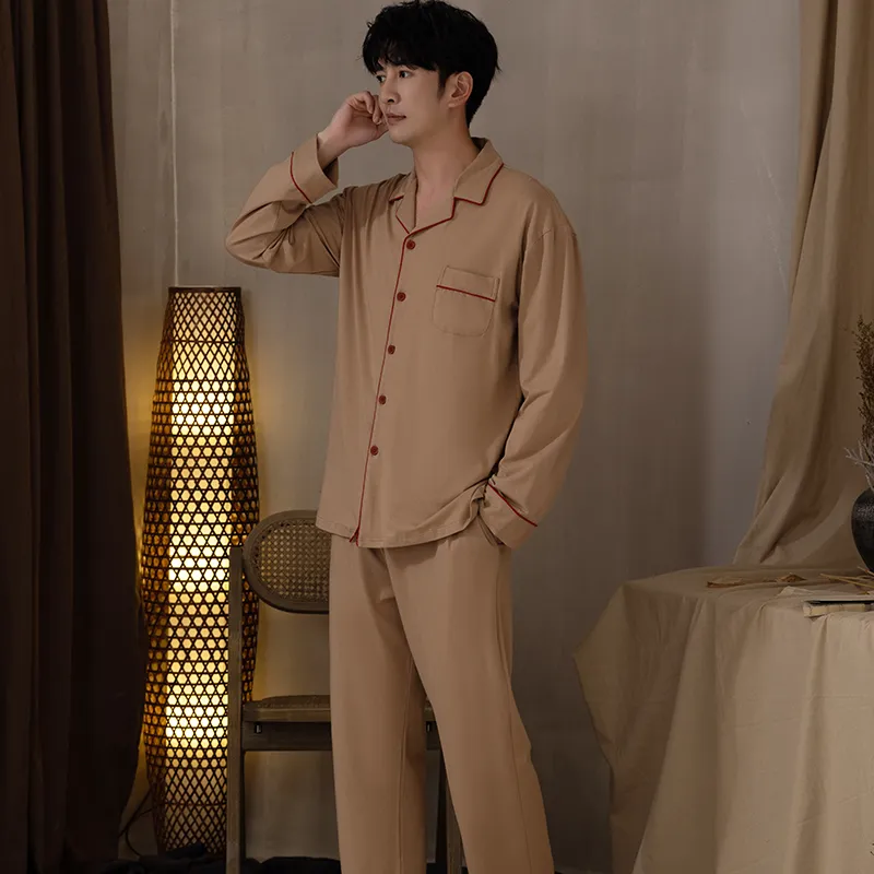 Floating Light Islands Pajama Set Men's Box Tan-7