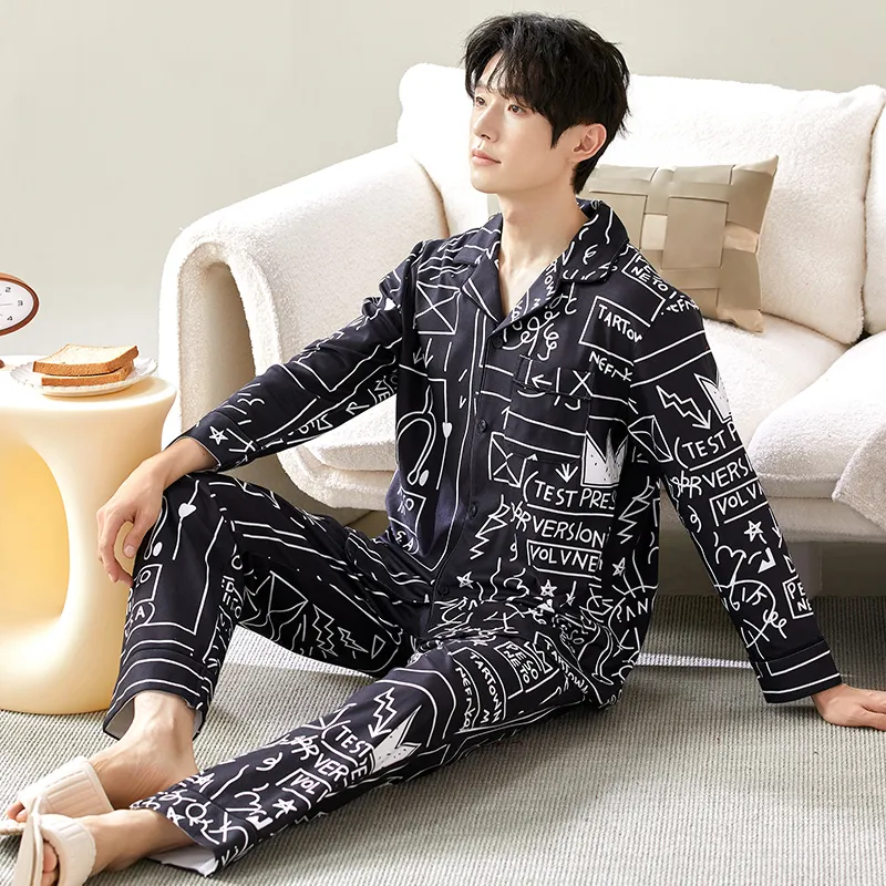 Floating Light Islands Pajama Set Men's-5