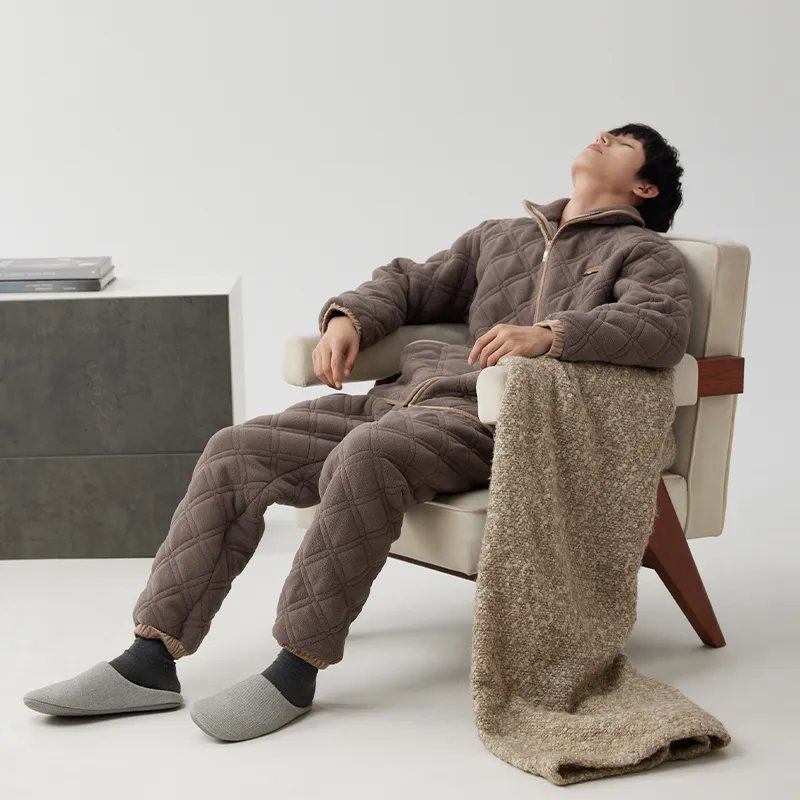 Floating light islands Men Pajama Sets-2
