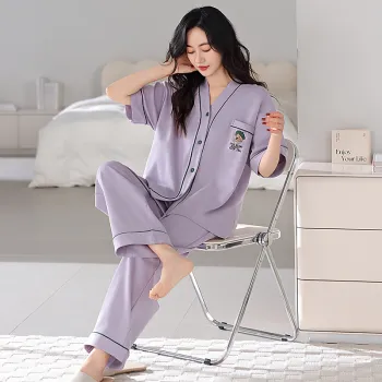 Floating Light Islands Pajama Set Women's Purple