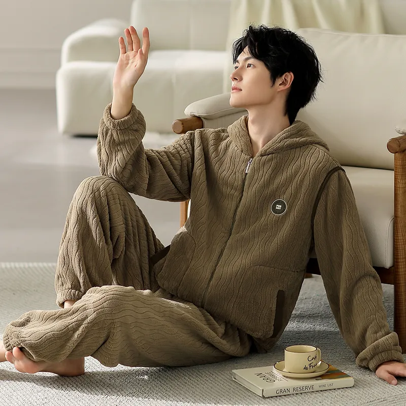 Floating Light Islands Pajama Set Shopping Bag Men's Umber-5