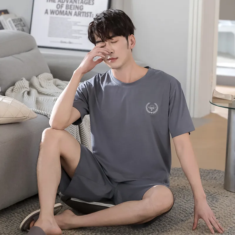 Floating Light Islands Pajama Set Men's Gift Box Set Gray-5