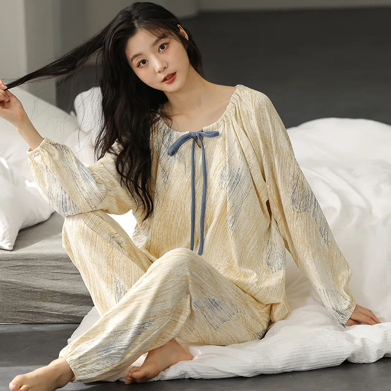 Floating Light Islands Pajama Set Women's Box Ecru-7