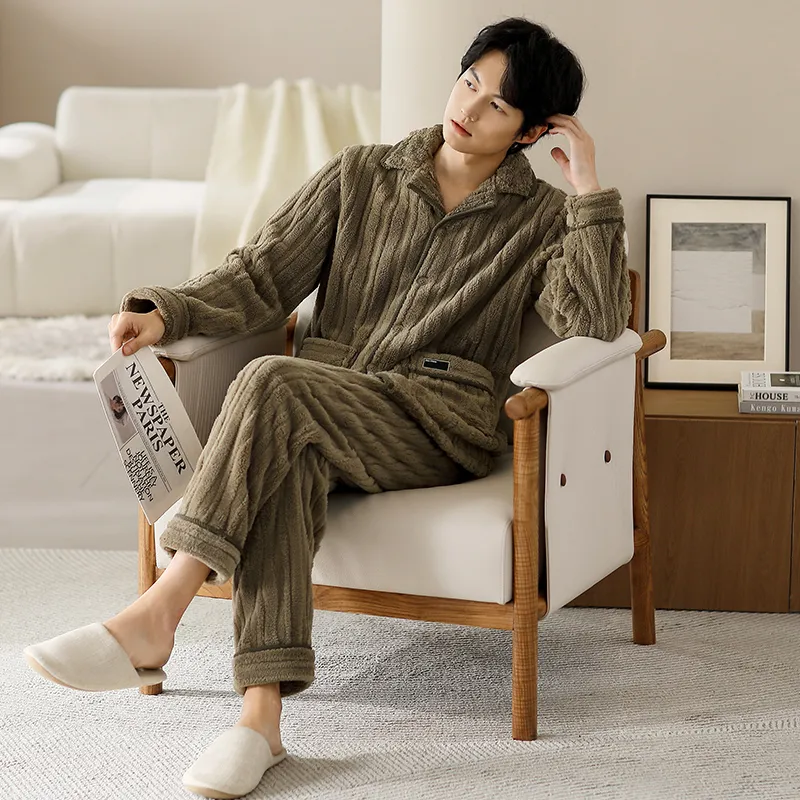 Floating Light Islands Pajama Set Men's Earth Yellow-1