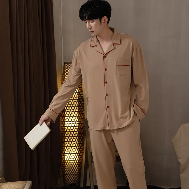 Floating Light Islands Pajama Set Men's Box Tan-6