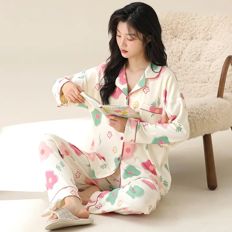 Floating Light Islands Pajama Set Women's Gift Box Set Pink-2