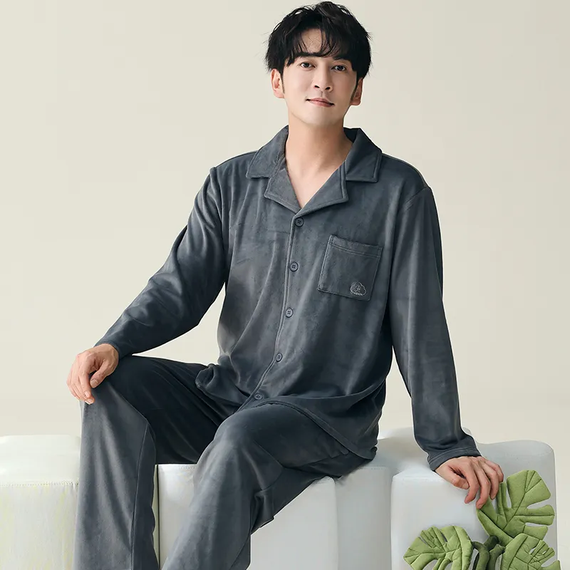 Floating Light Islands Pajama Set Men's Shopping Bag Slate Gray-1