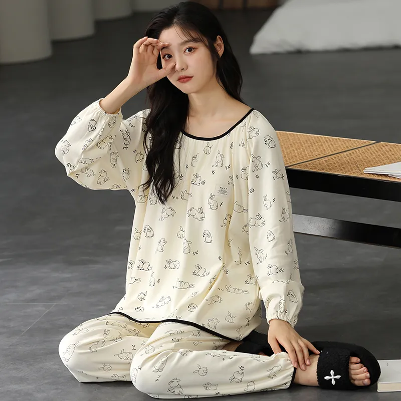 Floating Light Islands Pajama Set Women's Box Ecru-6