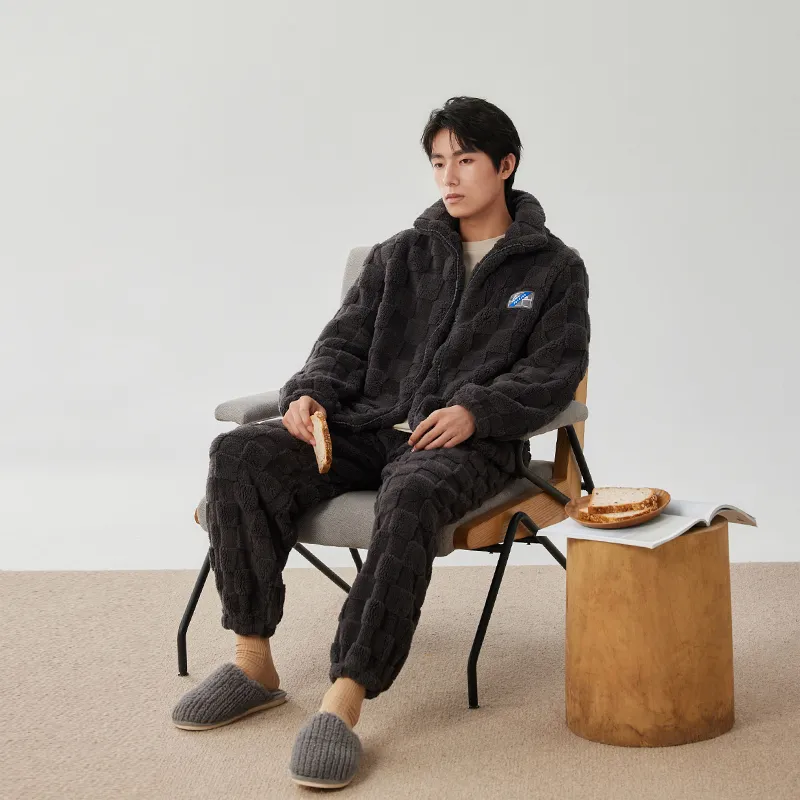 Floating light islands Men Pajama Sets-3