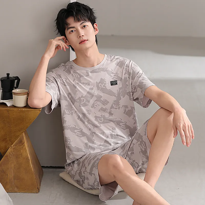 Floating Light Islands Pajama Set Men's Lotus Color-4