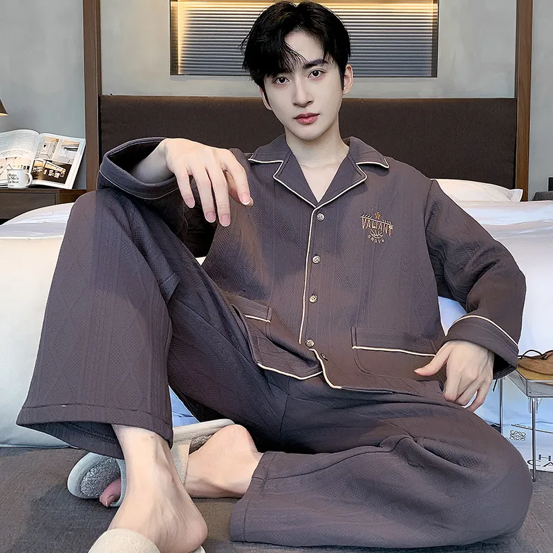 Floating Light Islands Pajama Set Men's Shopping Bag Purple-1