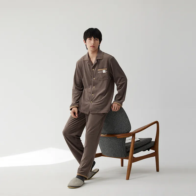Floating light islands Men Pajama Sets-1