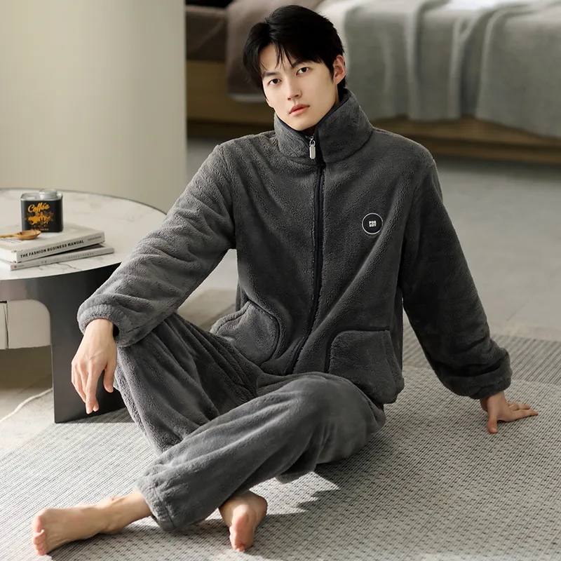 Floating Light Islands Pajama Set Shopping Bag Men's Gray-3