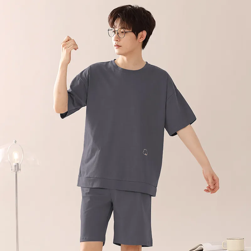 Floating Light Islands Pajama Set Men's Box Navy Blue-8