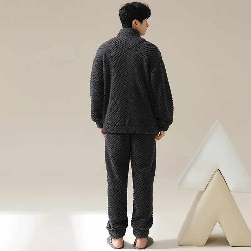 Floating light islands Men Pajama Sets-4