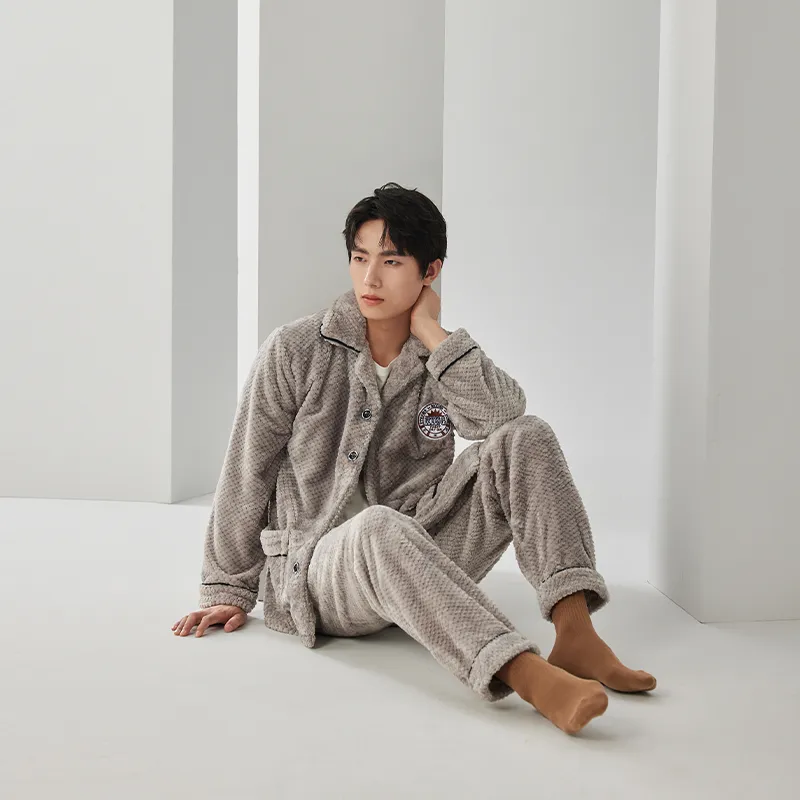 Floating light islands Men Pajama Sets-3
