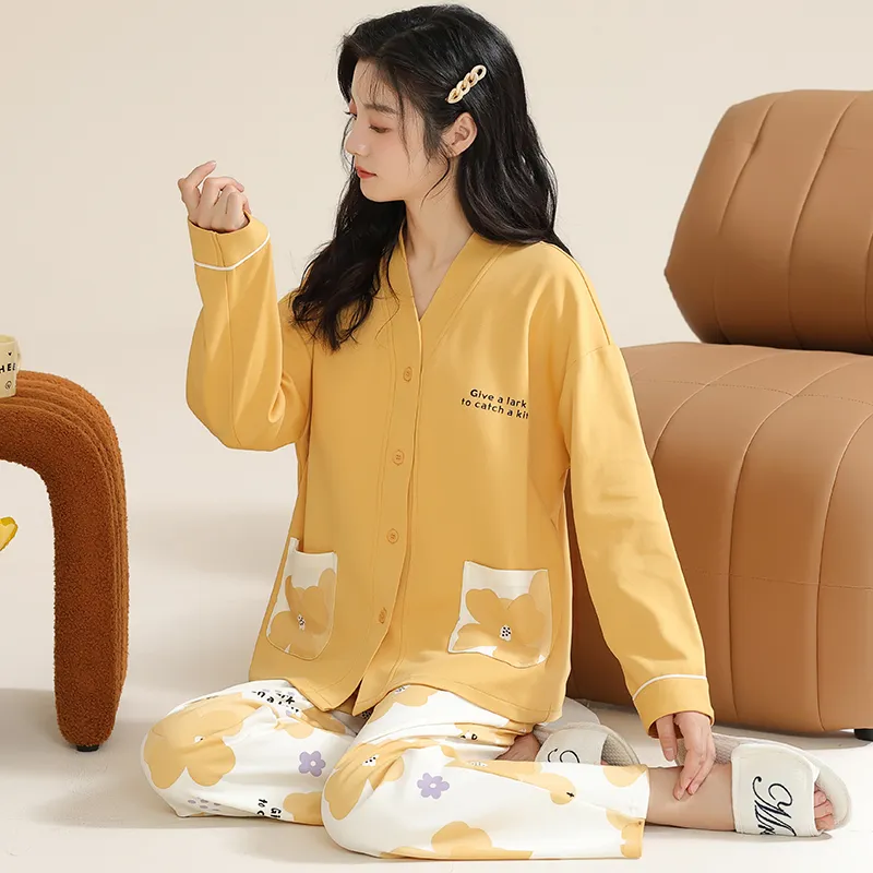 Floating Light Islands Pajama Set Women's Box Orange-5