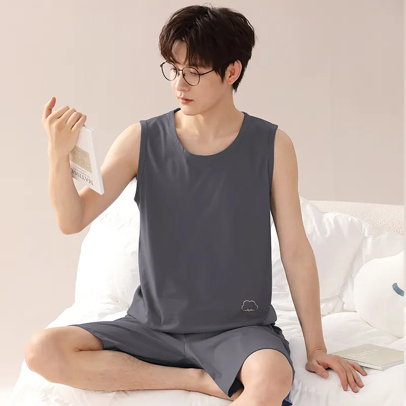 Floating Light Islands Pajama Set Men's Box Dark Gray-2