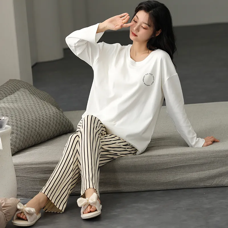 Floating Light Islands Pajama Set Women's Box White-5