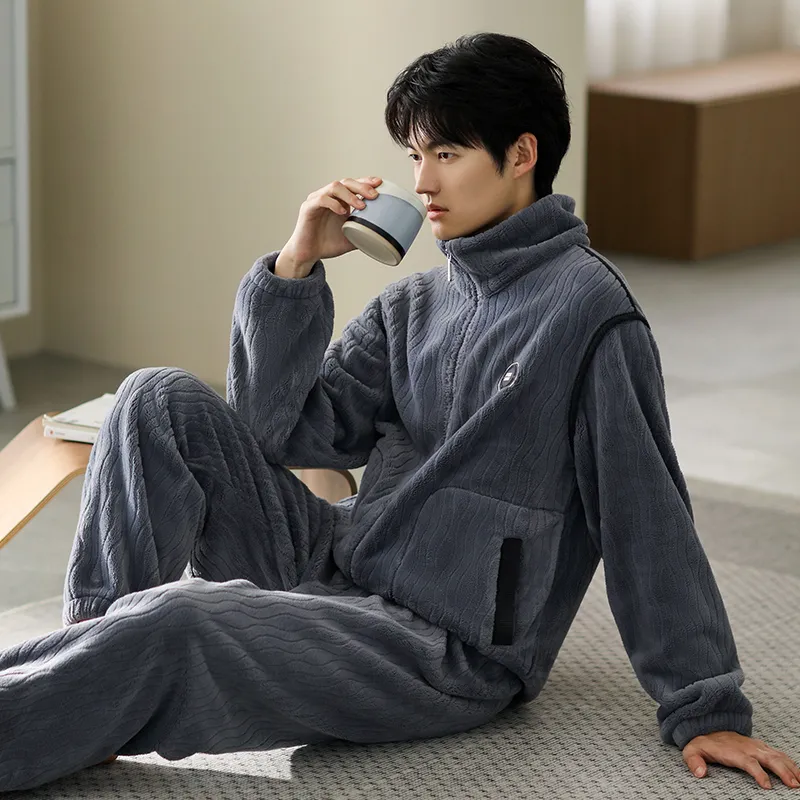 Floating Light Islands Pajama Set Gift Box Set Men's Light Blue-4