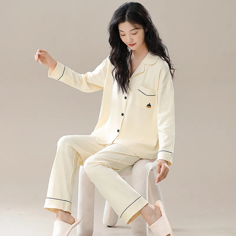 Floating Light Islands Pajama Set Women's Gift Box Set Light Yellow-1
