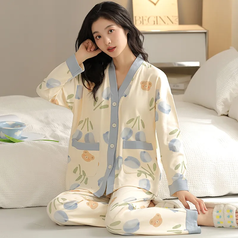 Floating Light Islands Pajama Set Women's Box Ecru-3