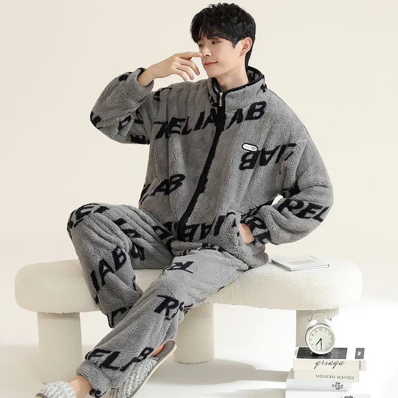 Floating light islands Men Pajama Sets-1