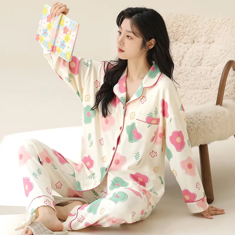 Floating Light Islands Pajama Set Women's Gift Box Set Pink-6