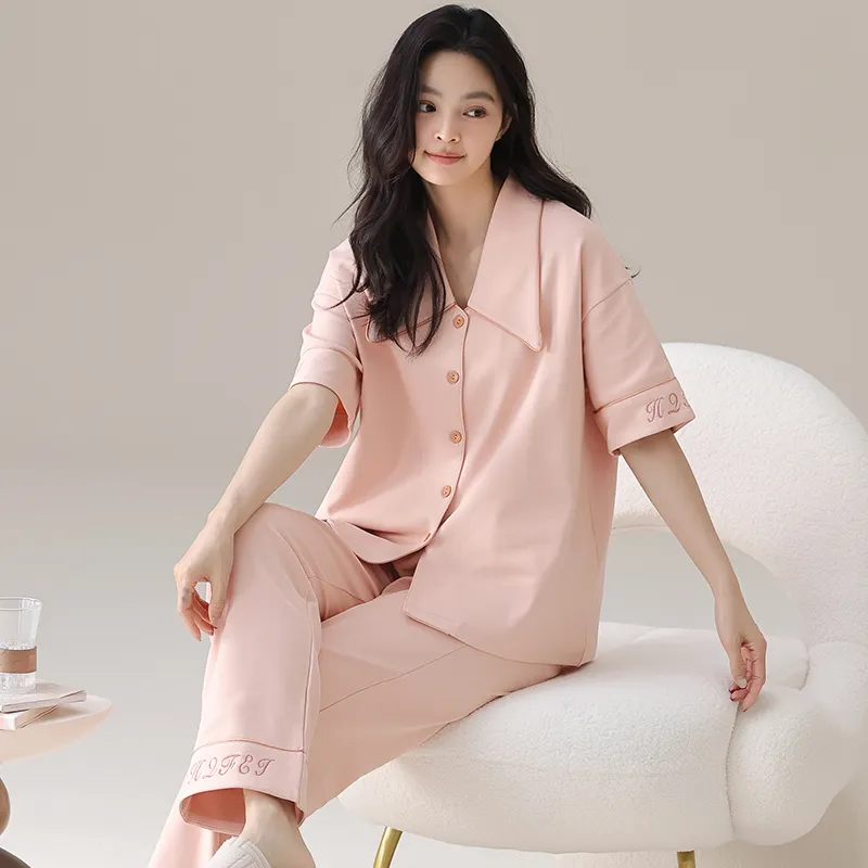 Floating Light Islands Pajama Set Women's Pink-1