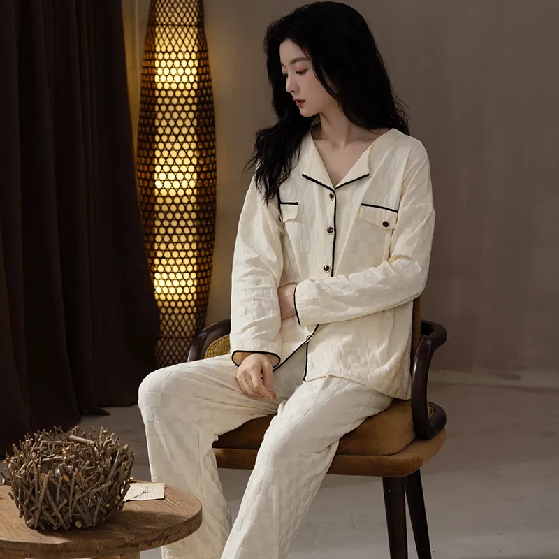 Floating Light Islands Pajama Set Women's Box Ecru-1