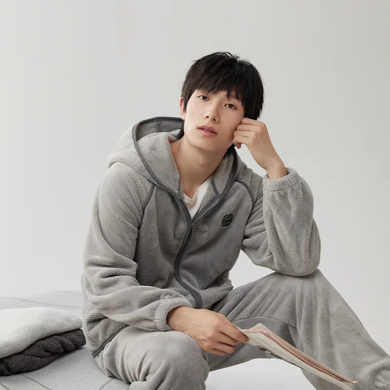 Floating light islands Men Pajama Sets-3