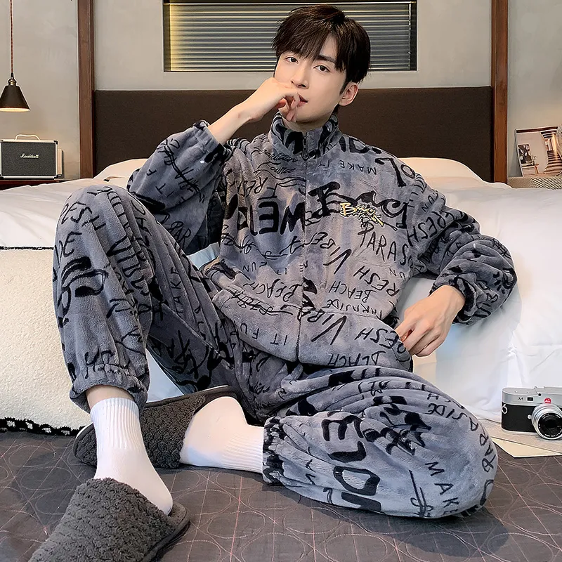 Floating Light Islands Pajama Set Men's Shopping Bag Blue-2