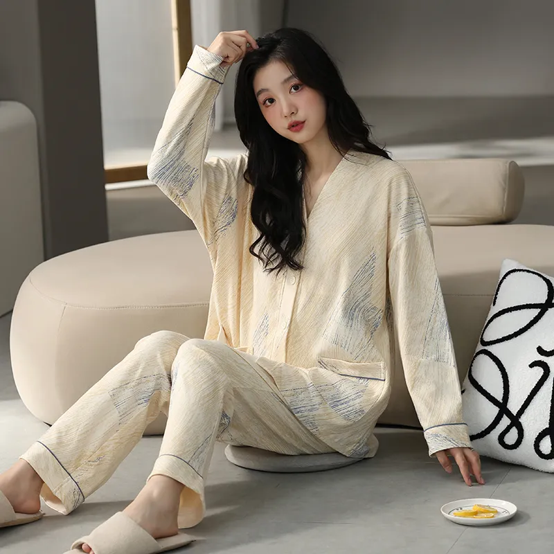 Floating Light Islands Pajama Set Women's Box Ecru-6