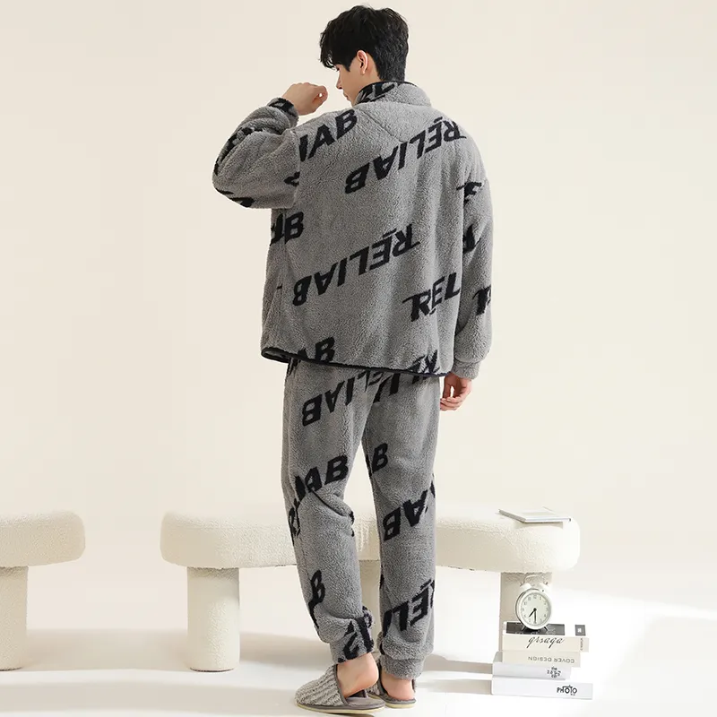 Floating light islands Men Pajama Sets-3