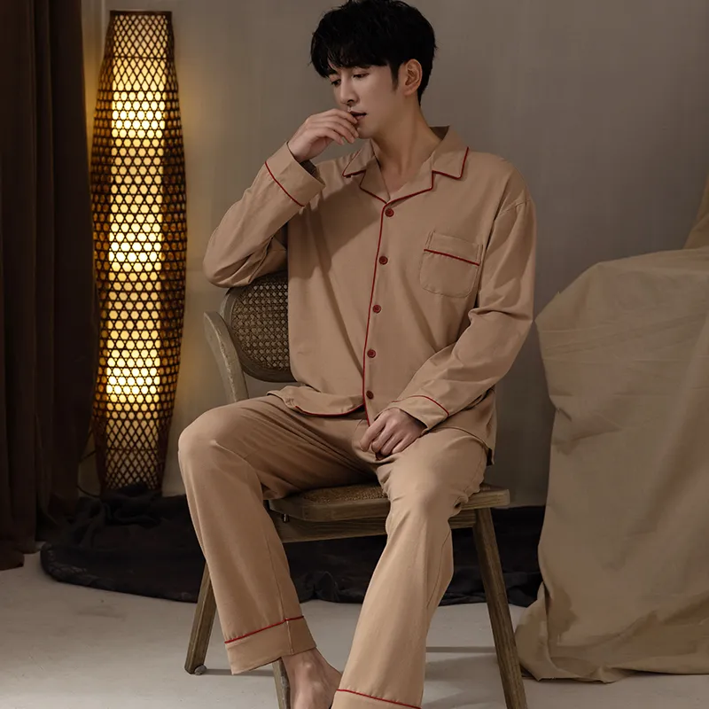 Floating Light Islands Pajama Set Men's Box Tan-3