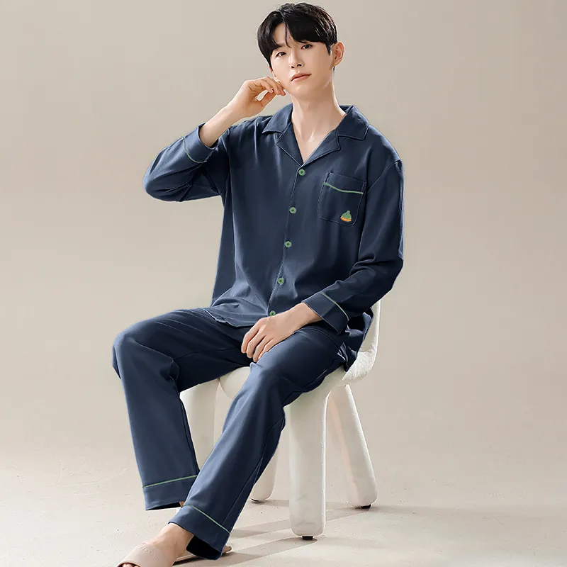 Floating light islands Men Pajama Sets-4