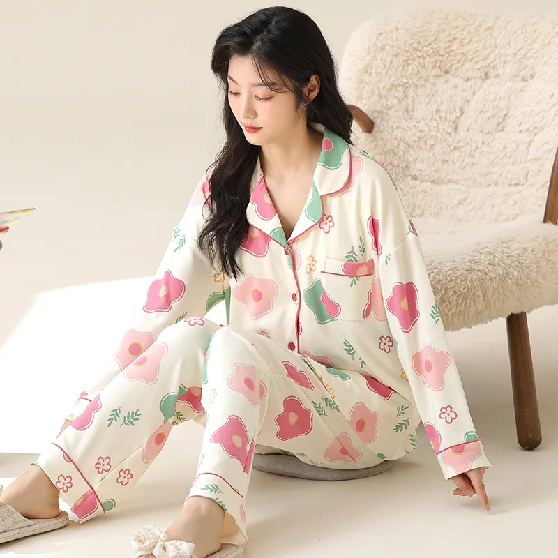 Floating Light Islands Pajama Set Women's Gift Box Set Pink-3
