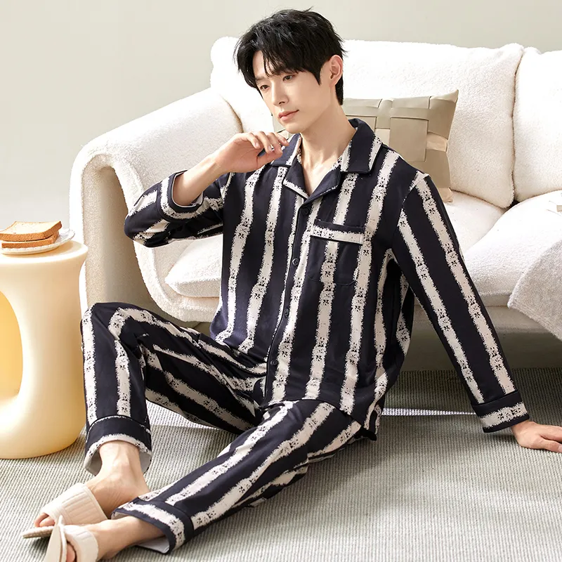 Floating Light Islands Pajama Set Men's Shopping Bag Ecru-5