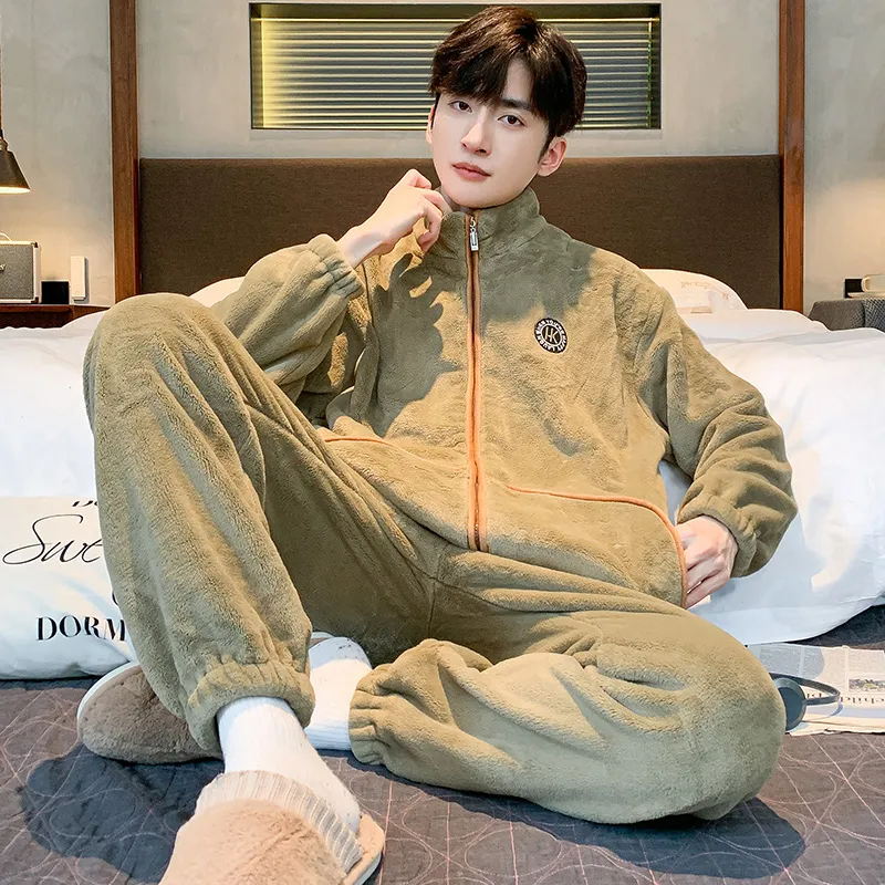 Floating light islands Men Pajama Sets-4
